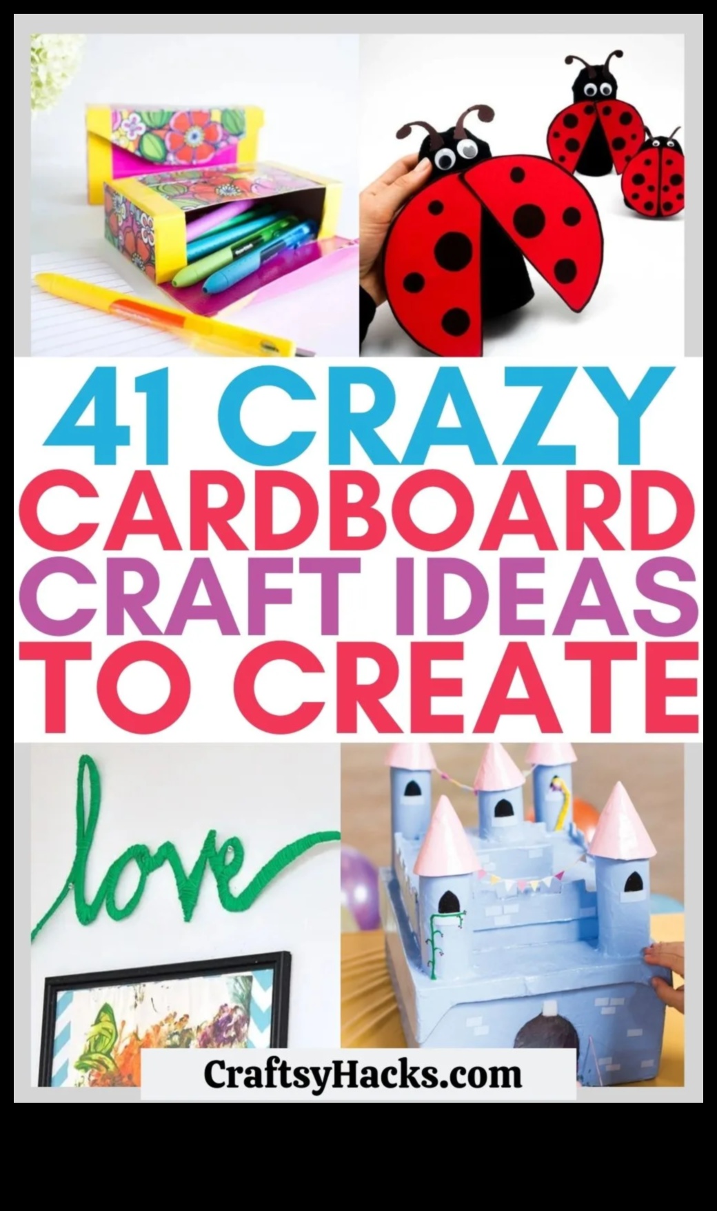 יצירות קרטון עשה זאת בעצמך: בניית דמיון עם חומרים ממוחזרים