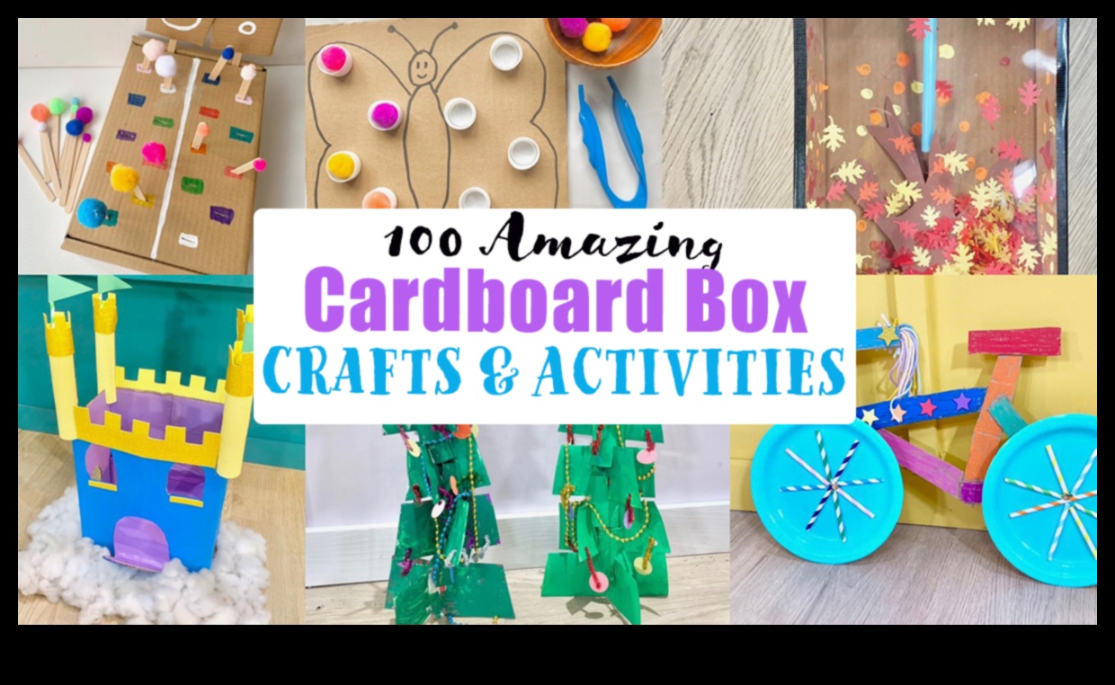 יצירות קרטון עשה זאת בעצמך: בניית דמיון עם חומרים ממוחזרים