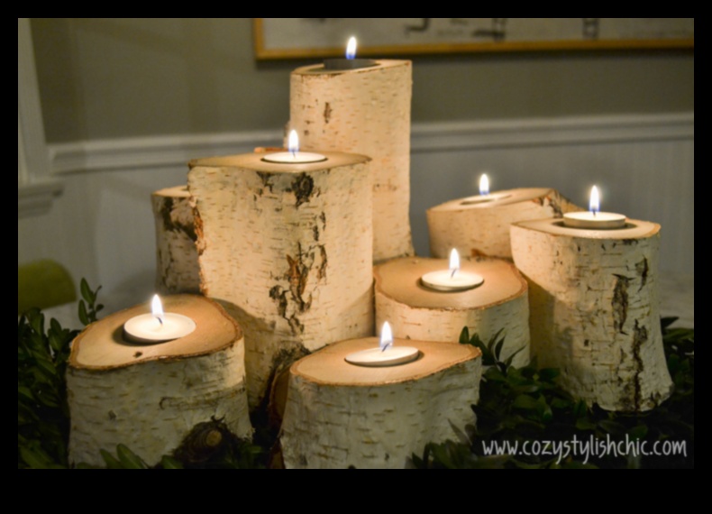 פמוטים מעץ: יצירת תאורת סביבה לבית שלך