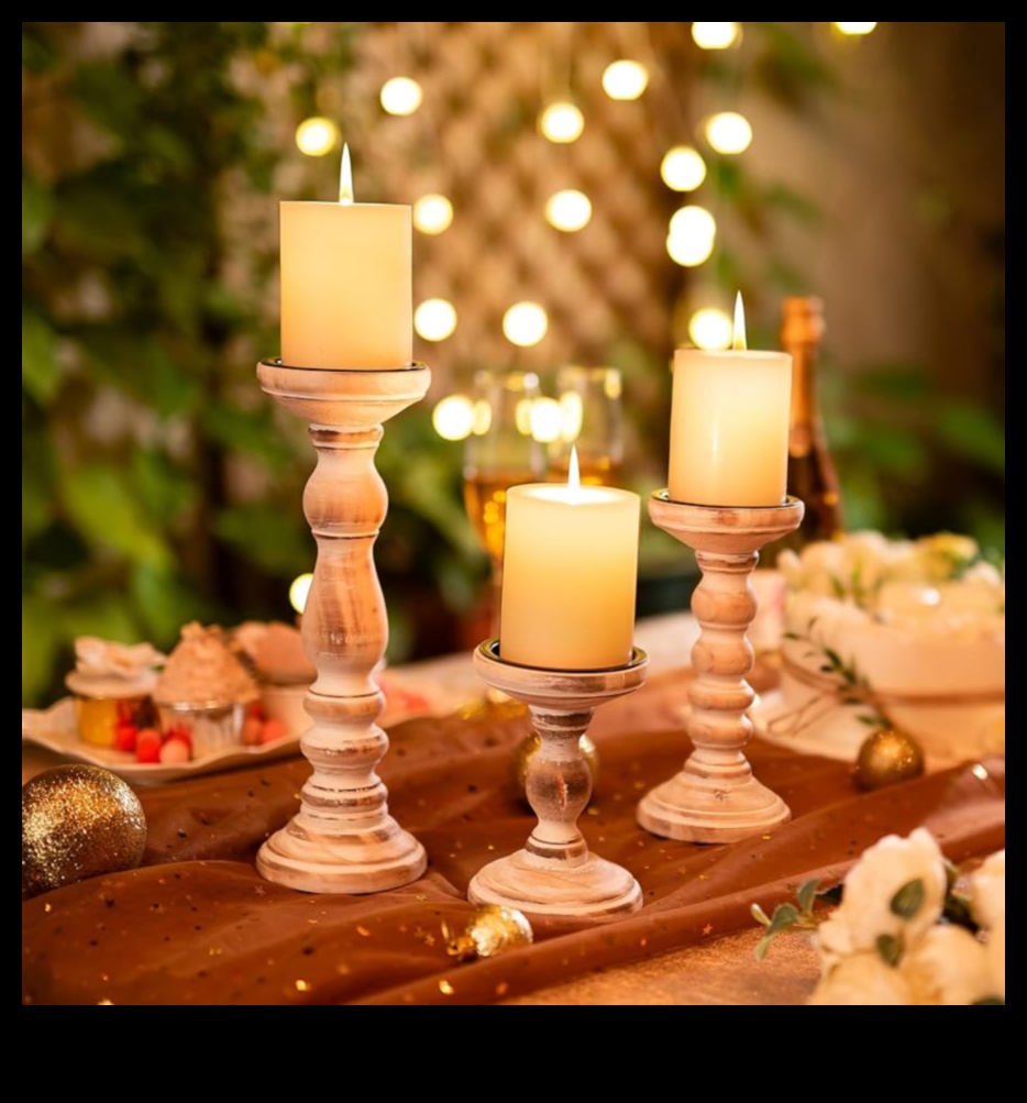 פמוטים מעץ: יצירת תאורת סביבה לבית שלך