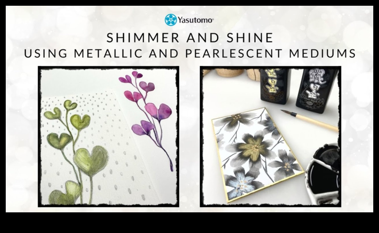 יצירת נייר עם מטאליים: הוספת שימר וברק לפרויקטים