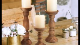 פמוטים מעץ: יצירת תאורת סביבה לבית שלך