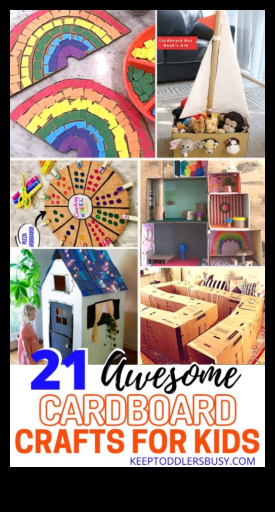 יצירות קרטון עשה זאת בעצמך: בניית דמיון עם חומרים ממוחזרים